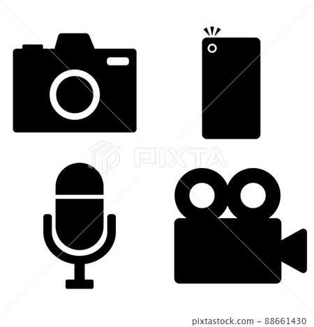 射擊設備的剪影圖標 射擊設備的剪影圖標 88661430