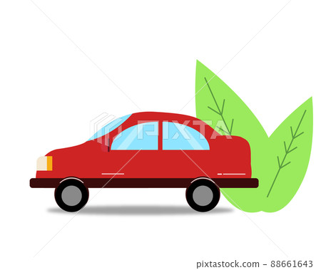Car Simple and cute car Red 88661643