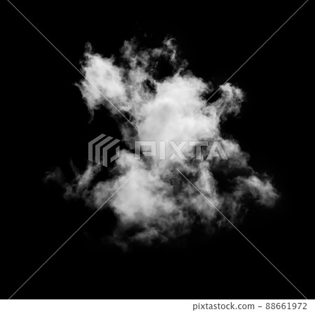 White Cloud Isolated on Black Background. White Cloud Isolated on Black Background. 88661972