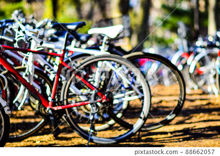 Bicycle parked in the park 88662057