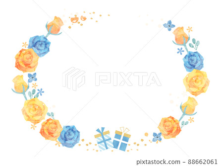Vector illustration frame background of yellow roses and gifts for father's day Vector illustration frame background of yellow roses and gifts for father's day 88662061
