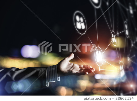 Presenting modern wireless technologies as means of communucation and networking on dark background Presenting modern wireless technologies as means of communucation and networking on dark background 88662154