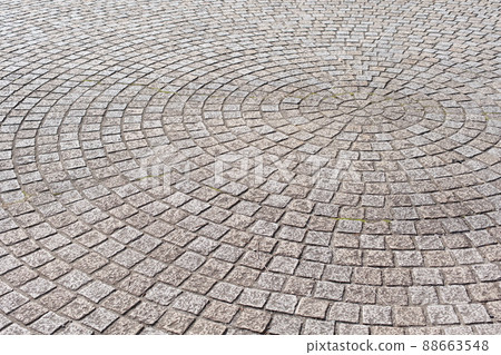 Square paved with blocks of natural stone 88663548