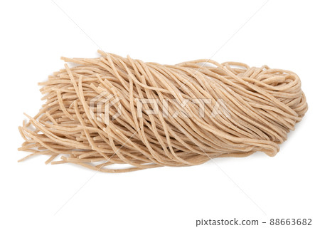 Soba noodles isolated on white background, Asian  88663682