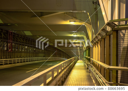 evening scene of famous modern architecture evening scene of famous modern architecture 88663695