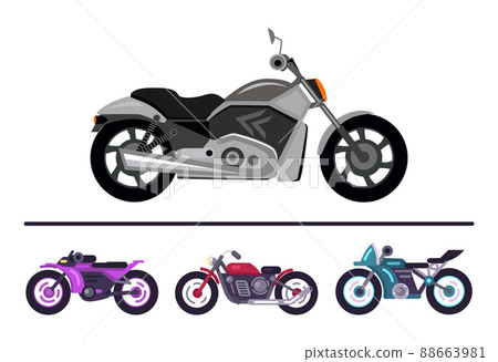 Modern Bike Design Grey Scooter Set Motorbikes Modern Bike Design Grey Scooter Set Motorbikes 88663981