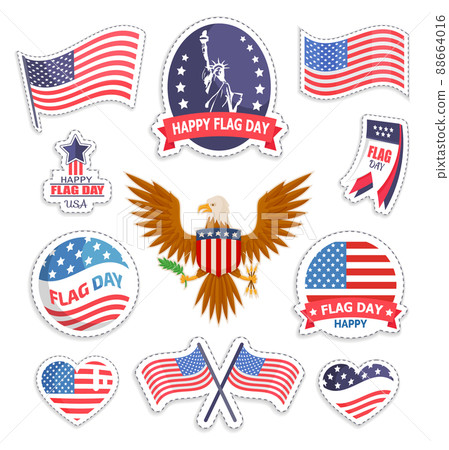 Happy Flag Day National American Holiday Banner 88664016
