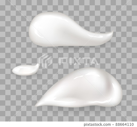 Whipped Cream Drops of Big and Small Size Set 88664110