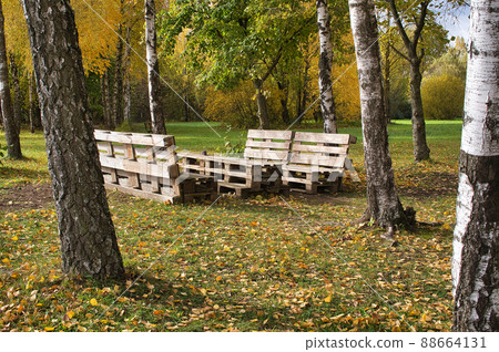 Outdoor furniture made from wood pallets 88664131