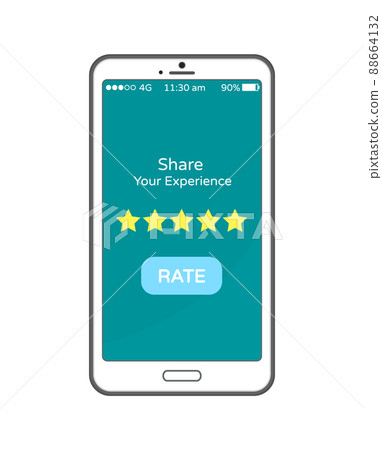 Share Your Experience Rate Button on Mobile Phone Share Your Experience Rate Button on Mobile Phone 88664132