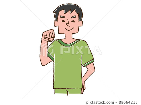 Male chiropractor comical handwritten person vector, color on line drawing Male chiropractor comical handwritten person vector, color on line drawing 88664213