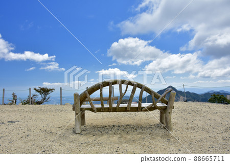 Mt. Gozaisho, Komono Town, Mie Prefecture, Bench at Kamoshika Square Mt. Gozaisho, Komono Town, Mie Prefecture, Bench at Kamoshika Square 88665711