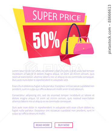 Super Price 50 Off Special Offer Discount Advert Super Price 50 Off Special Offer Discount Advert 88666613