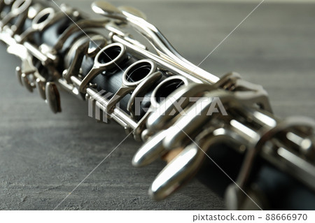 Clarinet musical instrument, close up and selective focus Clarinet musical instrument, close up and selective focus 88666970