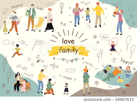 家庭育兒插畫素材合集 家庭育兒插畫素材合集 88667633