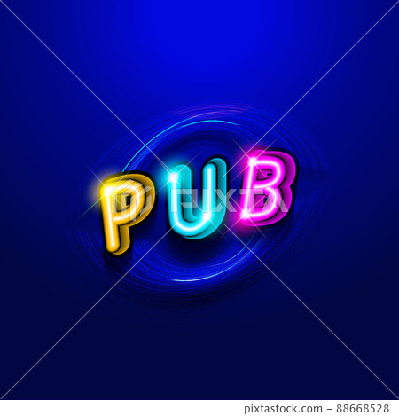 Pub neon sign Pub neon sign 88668528
