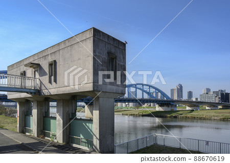 東京都大田區中原調布排水管多摩川左岸 88670619