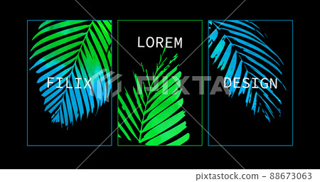 Trendy Summer Tropical Leaves 88673063