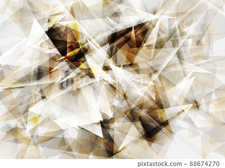 Glossy brown orange abstract low poly technology background 88674270