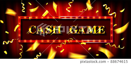 Cash game. Gold frame, Banner 88674615