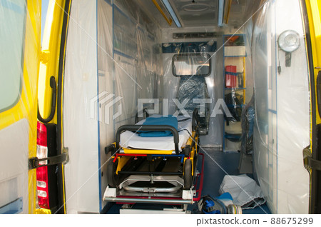 health ambulance prepared to deal with an ebola, covid or similar pandemic 88675299