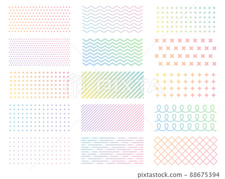 彩色漸變幾何圖案零件集 彩色漸變幾何圖案零件集 88675394