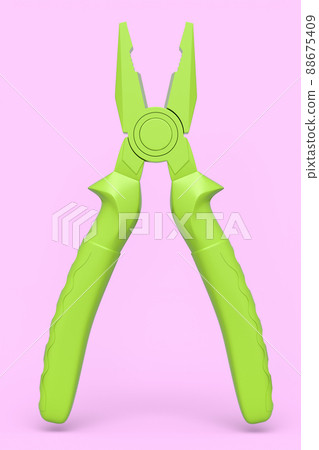 Hand tool pliers for repair and installation on pink monochrome background Hand tool pliers for repair and installation on pink monochrome background 88675409