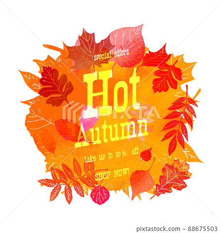 Autumn sale off sign o Autumn sale off sign o 88675503