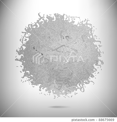 Abstract blot of dots 88675669