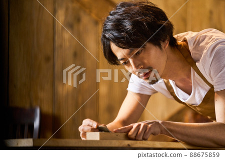 Male young craftsman 88675859