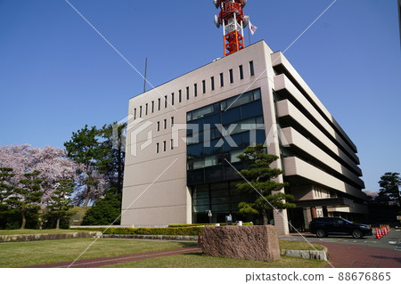 Fukui Castle Ruins Sakura Fukui Prefectural Office Fukui Prefectural Police Headquarters 88676865
