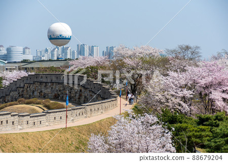Hwaseong Fortress in Suwon South Korea Hwaseong Fortress in Suwon South Korea 88679204