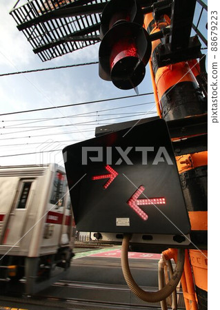 在高架施工前不開放的鐵路道口...... 春日部 [東武伊勢崎線] 大型鐵路道口 88679223