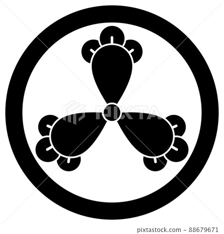這是一個家族的徽章。它被稱為一圈三瓣。 這是一個家族的徽章。它被稱為一圈三瓣。 88679671