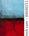 Red and blue grunge colored texture background. 88680251