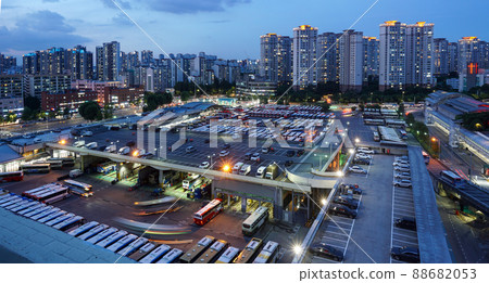 night view of express bus terminal station in seoul, korea night view of express bus terminal station in seoul, korea 88682053