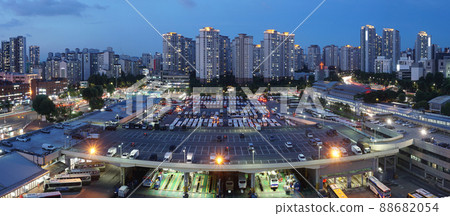 night view of express bus terminal station in seoul, korea 88682054
