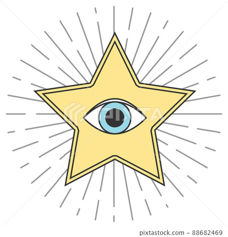 Suspicious marks of stars and eyes 88682469
