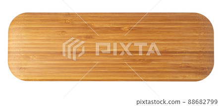 Wooden board isolated on white background, close up 88682799