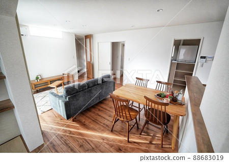 Living / dining room in a new house 88683019