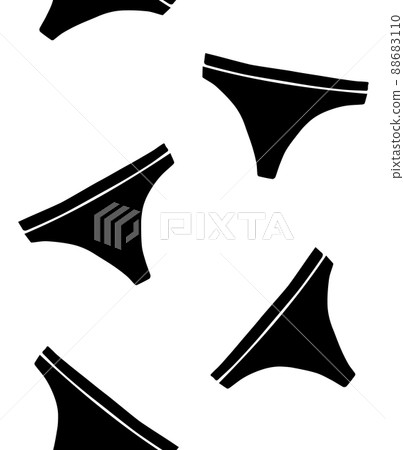 Vector seamless pattern of black panties 88683110