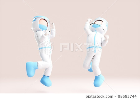3D rendering of cute cartoon girl 3D rendering of cute cartoon girl 88683744