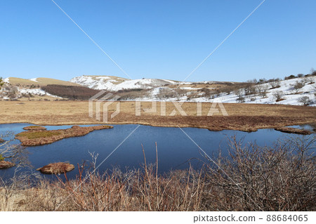 April Yashima Marsh where snow still remains April Yashima Marsh where snow still remains 88684065