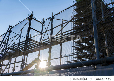 Construction site scaffolding 88684330