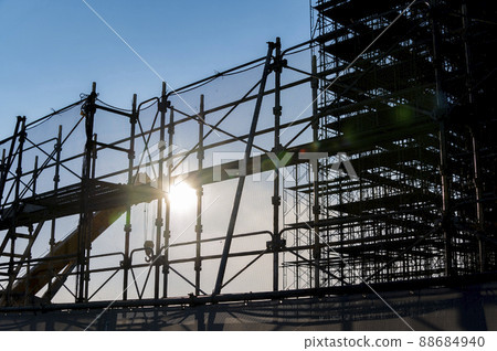 Construction site scaffolding 88684940