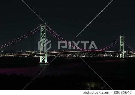 Night view of Akashi Kaikyo Bridge Night view of Akashi Kaikyo Bridge 88685643