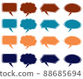 Speech bubble set (No1) 88685694