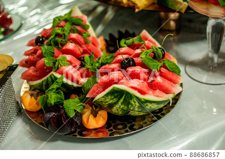 Watermelon at the wedding buffet 88686857