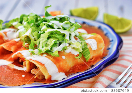 Mexican food enchilada Mexican food enchilada 88687649