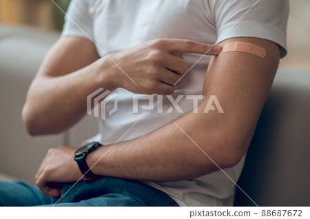 Young man feeling good after covid-19 vaccination 88687672